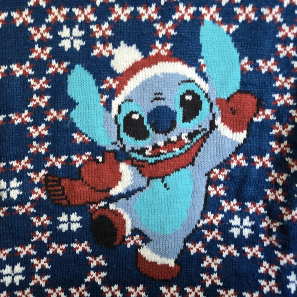 Disney Lilo & Stitch Santa Fair Isle Ugly Christmas Sweater Holiday Party Top